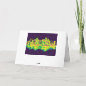 Orlando Florida Skyline Feestdagen Kaart (Achterkant)