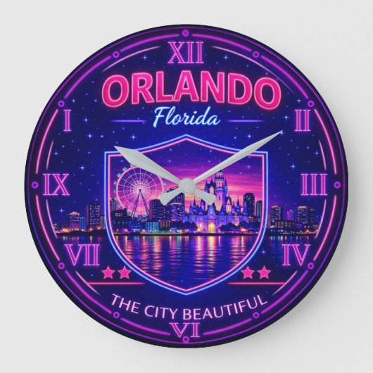 Orlando Florida Skyline Grote Klok (Voorkant)