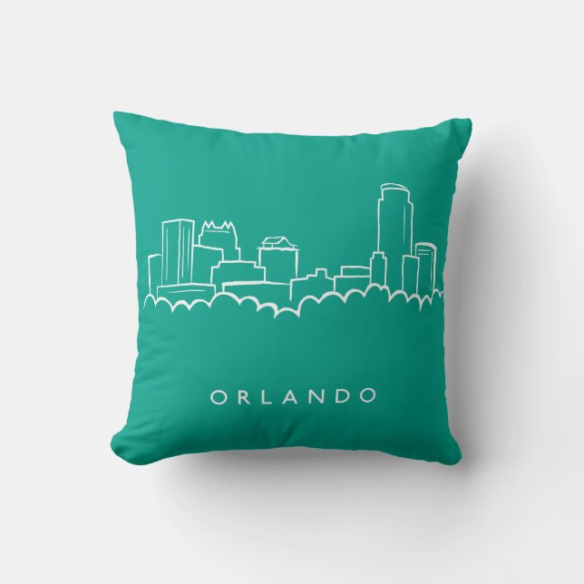 Orlando Florida Skyline Kussen (Voorkant)