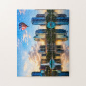 Orlando Florida Skyline Lake Eola Hot Air Balloon Legpuzzel (Verticaal)