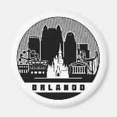 Orlando Florida Skyline Magneet (Voorkant)