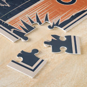 Orlando Florida Skyline Mid-Century stijl Legpuzzel (Zijkant)