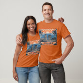 Orlando Florida Skyline Mid-Century  stijl T-shirt (Unisex)