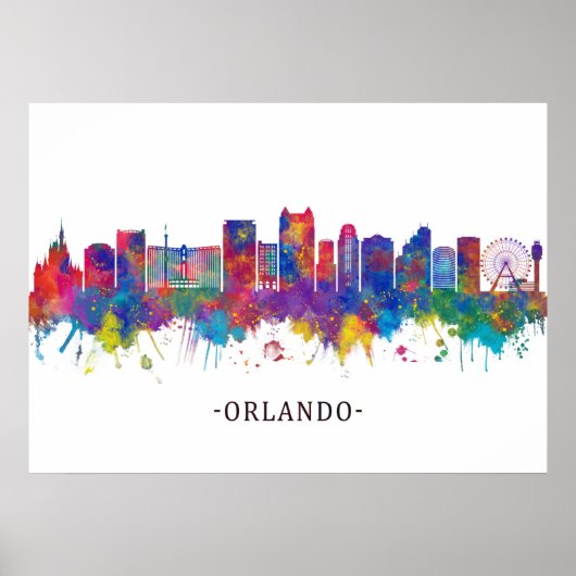 Orlando Florida Skyline Poster (Voorkant)