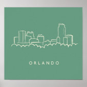 Orlando Florida Skyline Poster (Voorkant)
