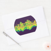 Orlando Florida Skyline Ronde Sticker (Envelop)