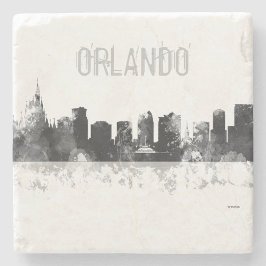 ORLANDO, FLORIDA SKYLINE STENEN ONDERZETTER (Voorkant)