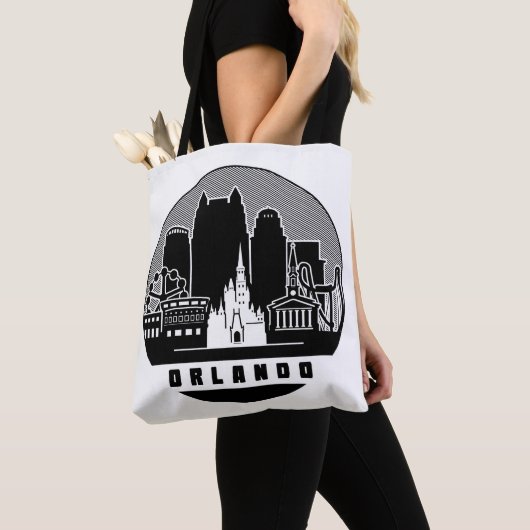 Orlando Florida Skyline Tote Bag (Dichtbij)