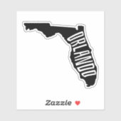Orlando, Florida State Outline - Reizen Sticker (Vel)