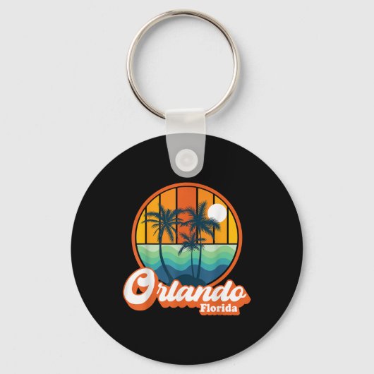 Orlando Florida Summer Vacation Beach Souv Sleutelhanger (Voorkant)