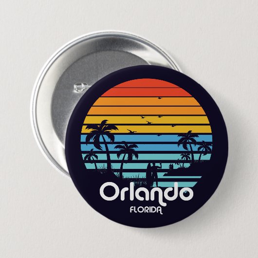 Orlando Florida Sunset Ronde Button 7,6 Cm (Voorkant /achterkant)