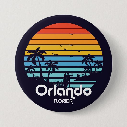  Orlando Florida Sunset Ronde Button 7,6 Cm (Voorkant)