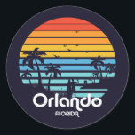 Orlando Florida Sunset Ronde Sticker<br><div class="desc">Orlando Florida Sunset</div>