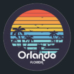 Orlando Florida Sunset Ronde Sticker<br><div class="desc">Orlando Florida Sunset</div>