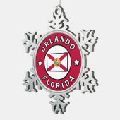 Orlando Florida Tin Sneeuwvlok Ornament (Rechts)