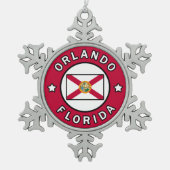 Orlando Florida Tin Sneeuwvlok Ornament (Voorkant)