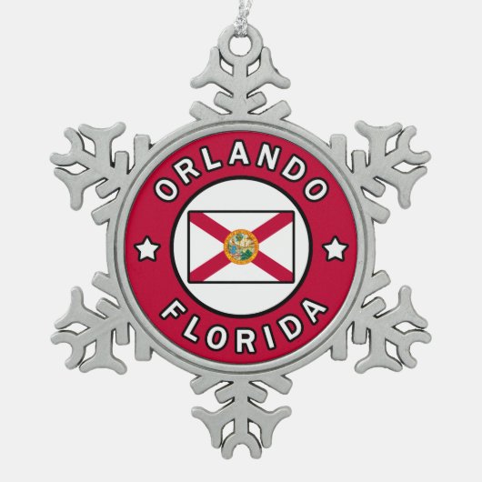 Orlando Florida Tin Sneeuwvlok Ornament (Voorkant)