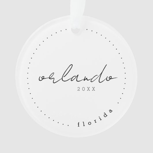 Orlando Florida Travel United States Simple Ornament (voorkant)