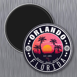 Orlando Florida tropische Retro Sunset Souvenir 60 Magneet