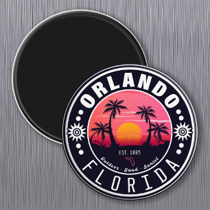Orlando Florida tropische Retro Sunset Souvenir 60 Magneet