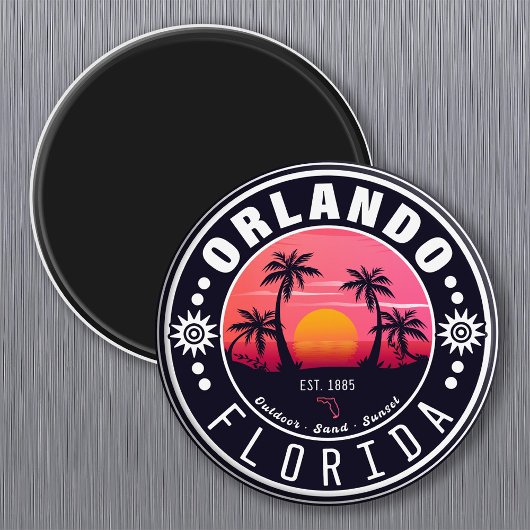 Orlando Florida tropische Retro Sunset Souvenir 60 Magneet