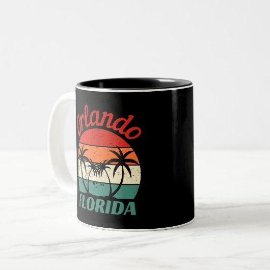Orlando Florida Tweekleurige Koffiemok (Voorkant links)