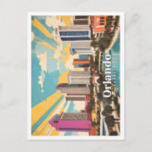 Orlando Florida USA Pop Art Travel Illustratie Briefkaart (Voorkant)