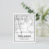 Orlando Florida USA Travel City Map Briefkaart (Staand voorkant)