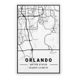 Orlando Florida USA Travel City Map Poster Magneet
