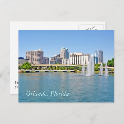 Orlando, Florida van het Lucerne-meer Briefkaart (Voorkant / Achterkant)