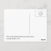 Orlando, Florida van het Lucerne-meer Briefkaart (Achterkant)