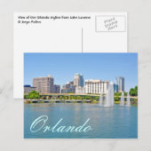 Orlando, Florida van het Lucerne-meer Briefkaart (Voorkant / Achterkant)