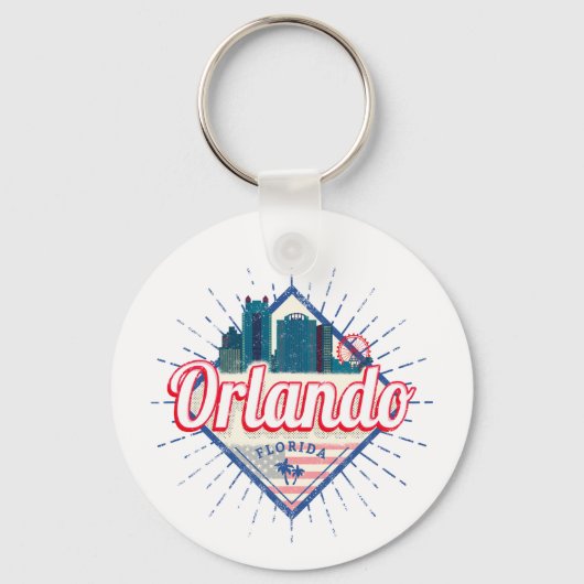 Orlando Florida Verenigde Staten Skyline  Verenigd Sleutelhanger (Voorkant)