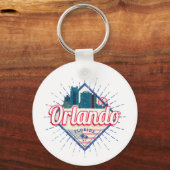 Orlando Florida Verenigde Staten Skyline  Verenigd Sleutelhanger (Voorkant)