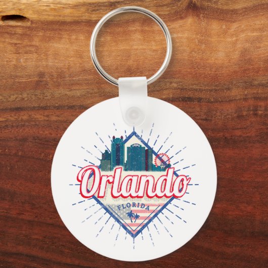 Orlando Florida Verenigde Staten Skyline  Verenigd Sleutelhanger (Voorkant)