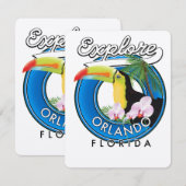 Orlando Florida verken retro logo. (Voorkant / Achterkant)