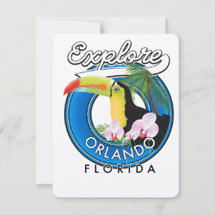 Orlando Florida verken retro logo.