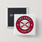 Orlando Florida Vierkante Button 5,1 Cm (Voorkant /achterkant)