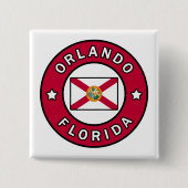 Orlando Florida Vierkante Button 5,1 Cm (Voorkant)