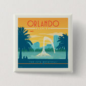 Orlando Florida Vierkante Button 5,1 Cm (Voorkant)