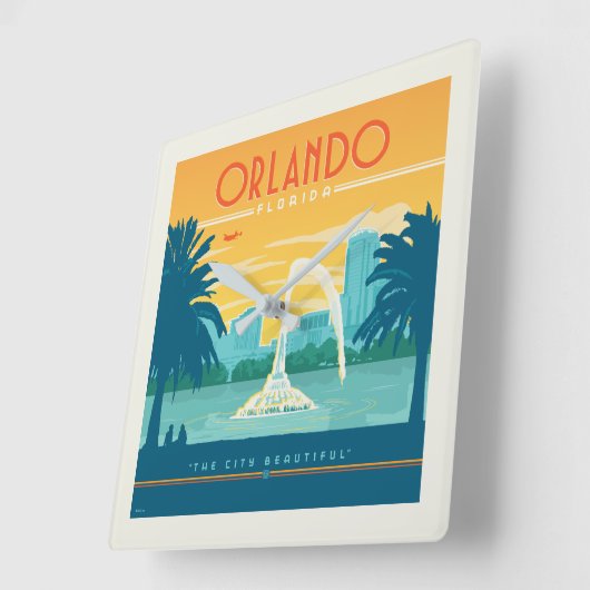 Orlando Florida Vierkante Klok (Hoek)