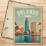 Orlando Florida Vintage Hoge gebouwen Palm jaren 6 Briefkaart<br><div class="desc">Orlando High gebouwen en zee met palm. Orlando in Florida. Dit retro ontwerp maakt een geweldig kerst- of verjaardagscadeau voor fans van het strand van Orlando. Het retro zomervibes-ontwerp is een perfect cadeau voor reisliefhebbers en fans van bestemmingen.</div>