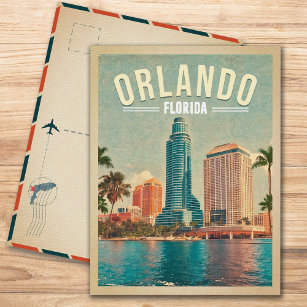 Orlando Florida Vintage Hoge gebouwen Palm jaren 6 Briefkaart