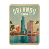 Orlando Florida Vintage Hoge gebouwen Palm jaren 6 Magneet (Verticaal)