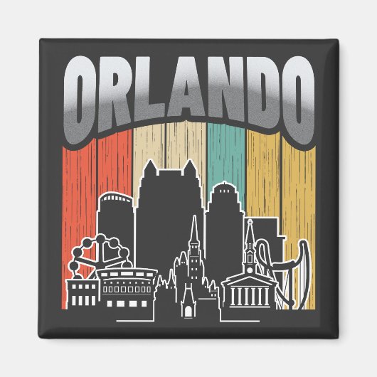 Orlando Florida Vintage Magneet (Voorkant)
