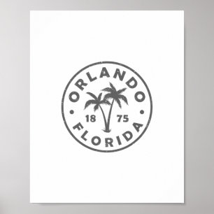 Orlando Florida Vintage Palmboom Jongens Meisjes S Poster