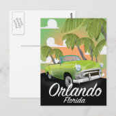 Orlando Florida vintage reisposter Briefkaart (Voorkant / Achterkant)