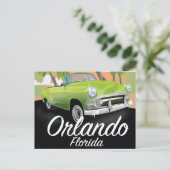 Orlando Florida vintage reisposter Briefkaart (Staand voorkant)