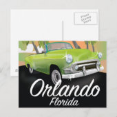 Orlando Florida vintage reisposter Briefkaart (Voorkant / Achterkant)