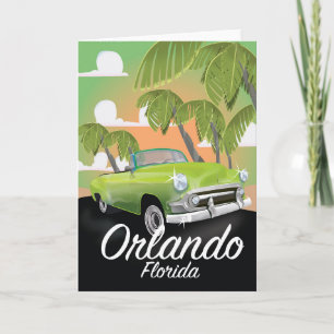 Orlando Florida vintage reisposter Feestdagen Kaart